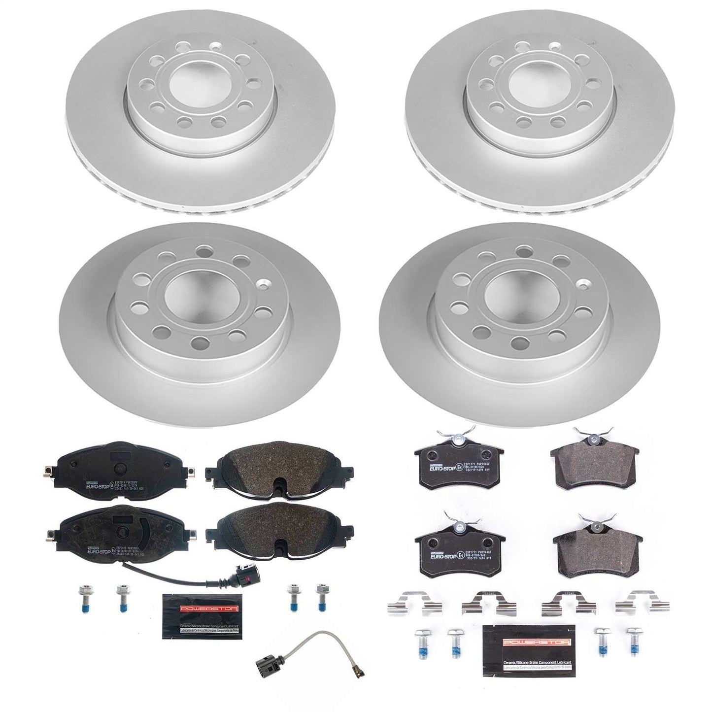 PowerStop Front & Rear Euro-Stop Brake Kit | Volkswagen Golf (15-16) (ESK7109)