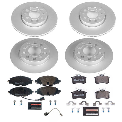 PowerStop Front & Rear Euro-Stop Brake Kit | Volkswagen Golf (15-16) (ESK7109)