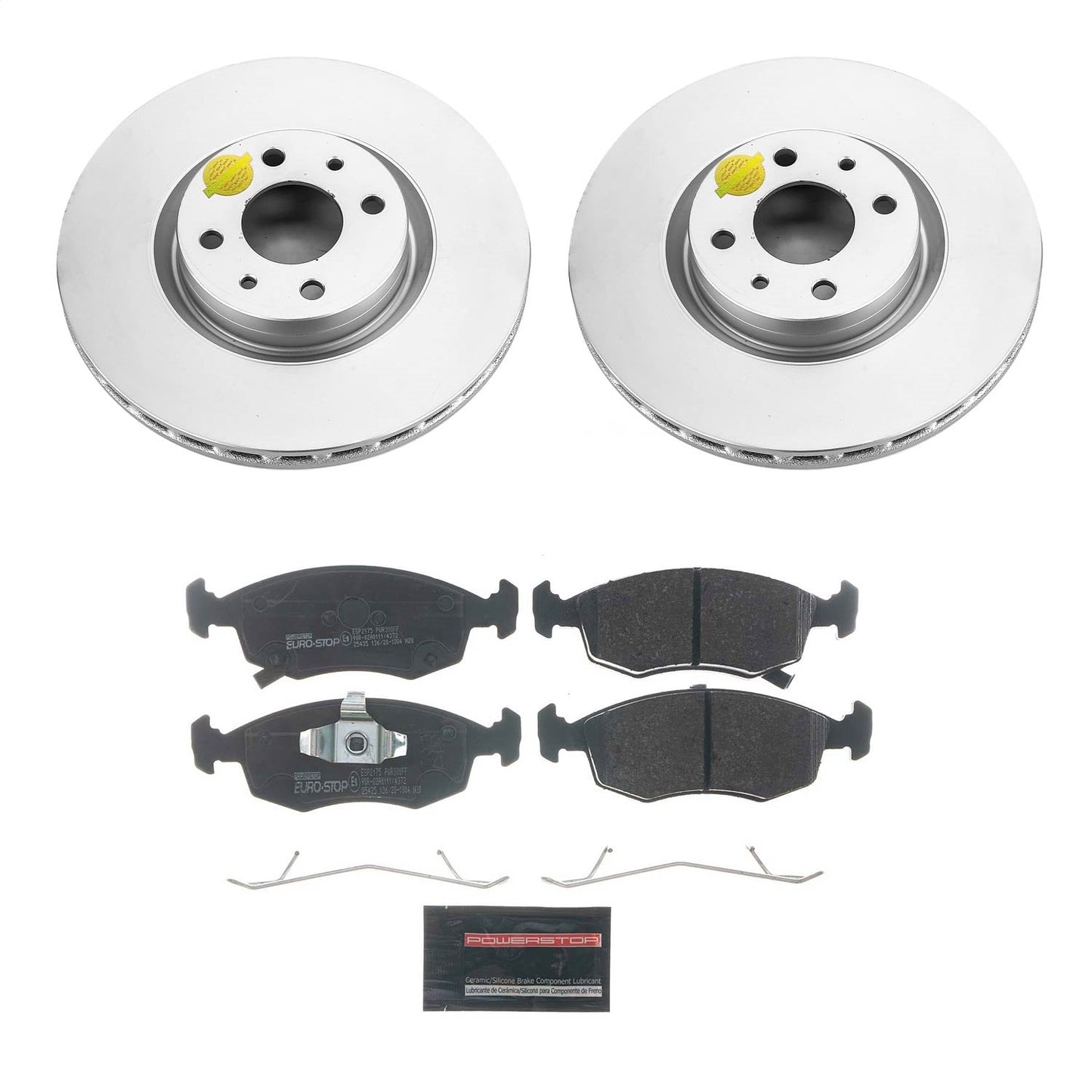 PowerStop Front Euro-Stop Brake Kit | Fiat 500 (13-18) (ESK7168)