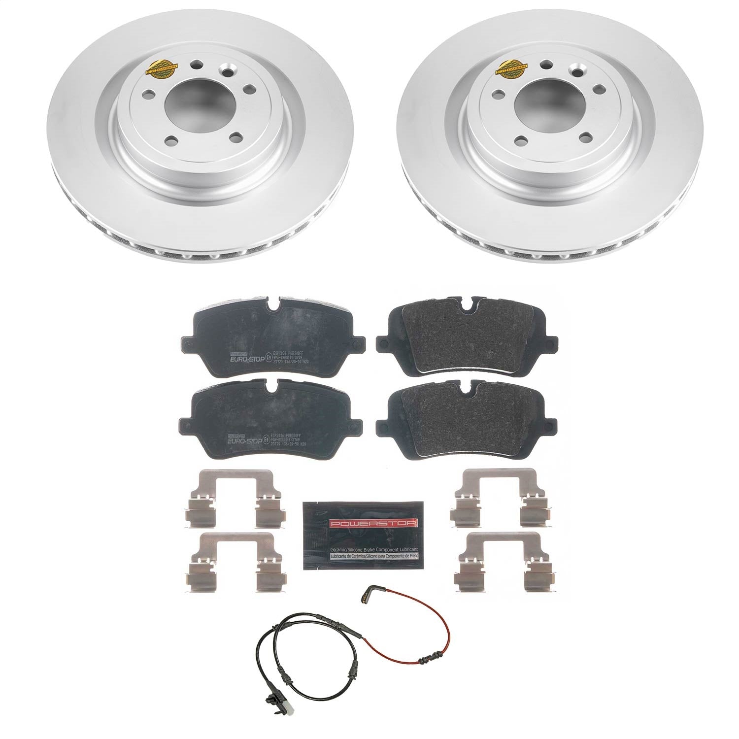 PowerStop Rear Euro-Stop Brake Kit | Land Rover Discovery (17) (ESK7174)