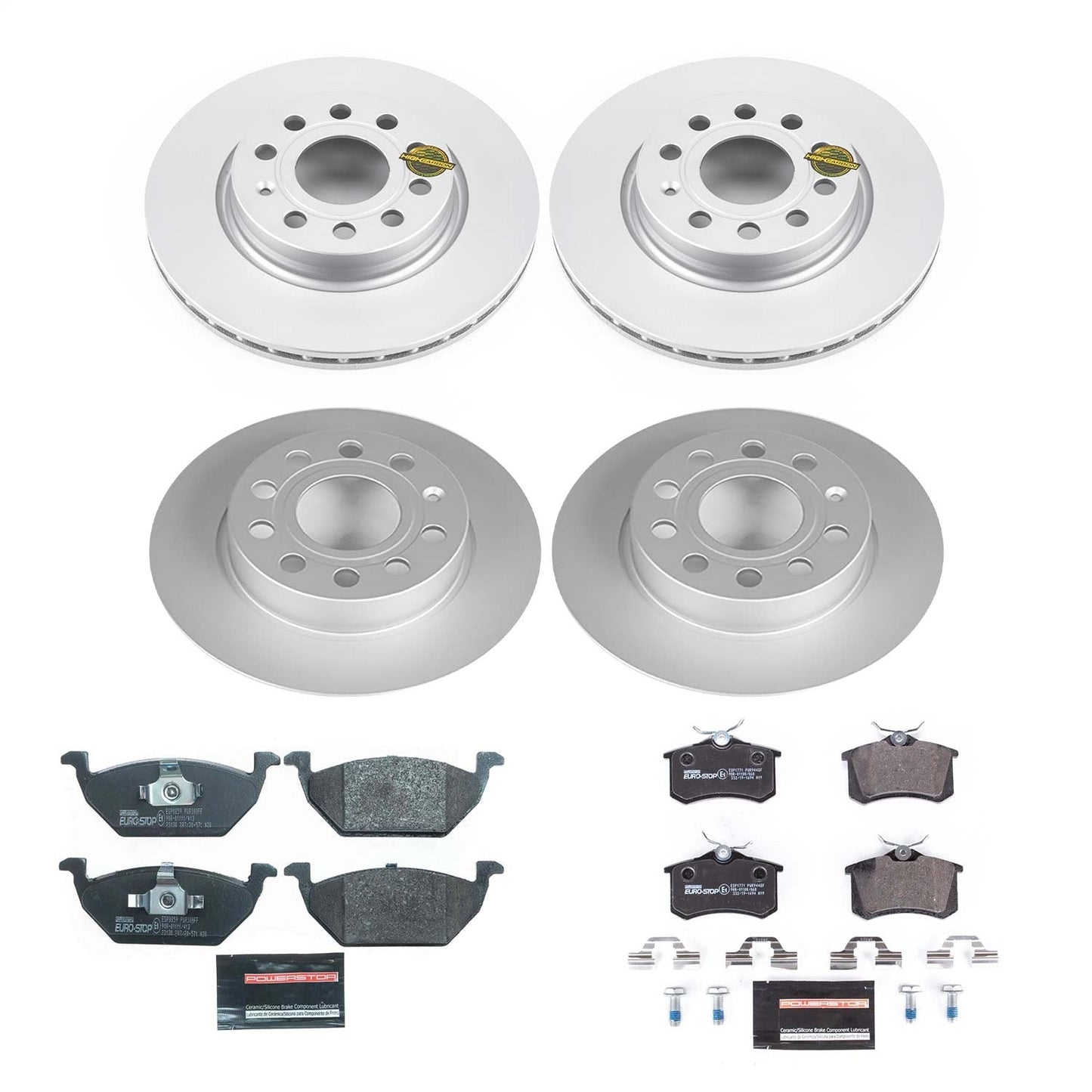 PowerStop Front & Rear Euro-Stop Brake Kit | Volkswagen Jetta (13-15) (ESK7242)