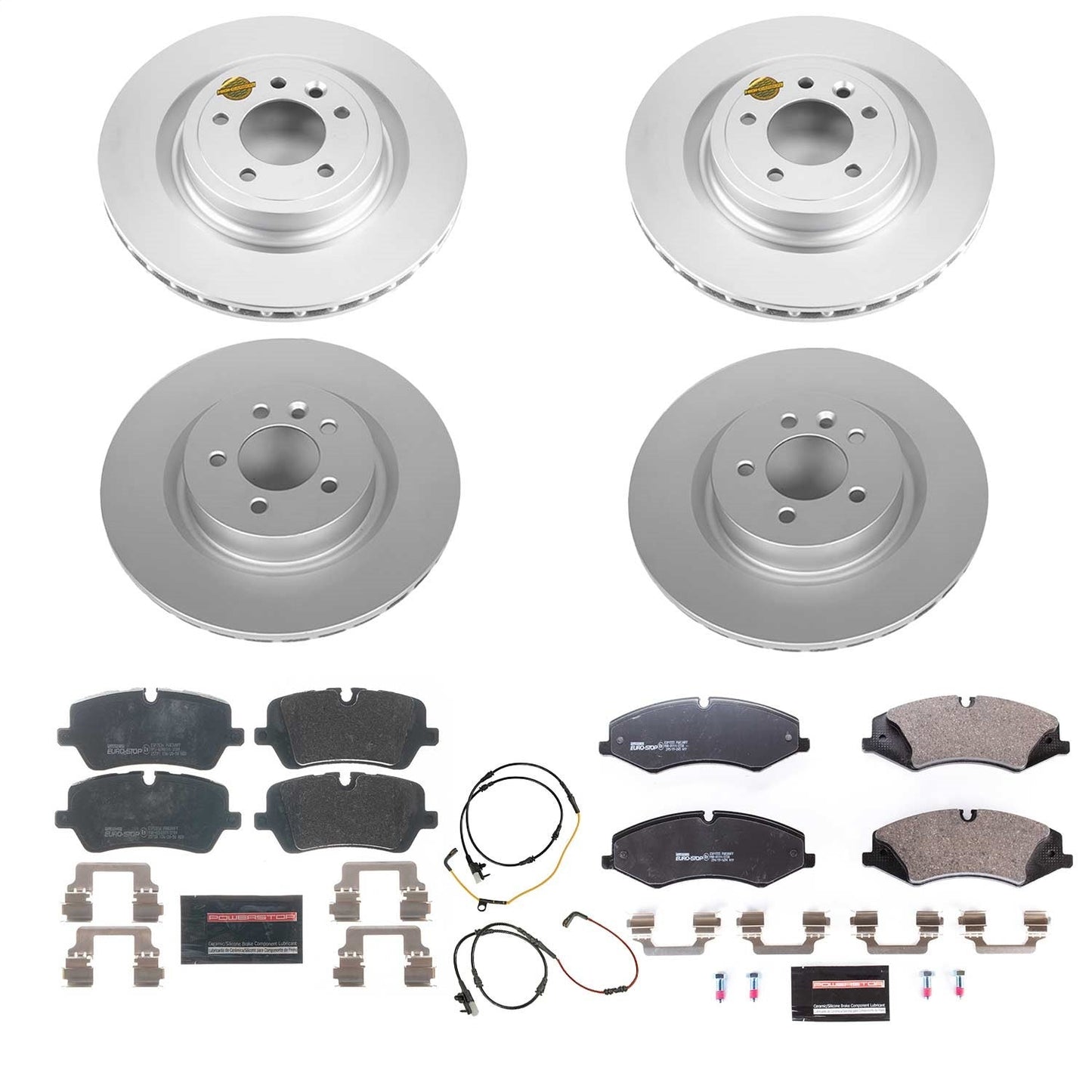 PowerStop Front & Rear Euro-Stop Brake Kit | Land Rover Discovery (17) (ESK7260)