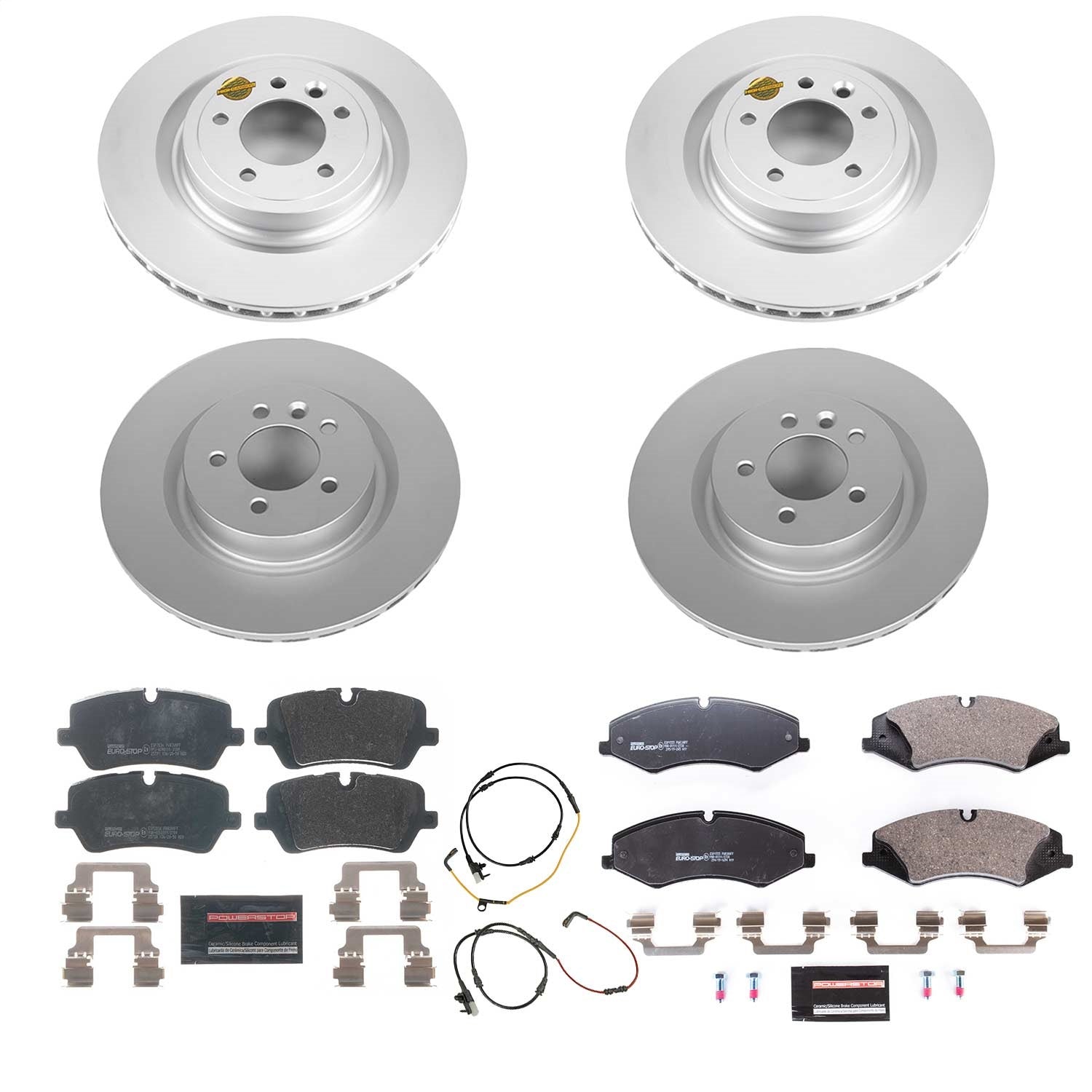 PowerStop Front & Rear Euro-Stop Brake Kit | Land Rover Discovery (17) (ESK7260)