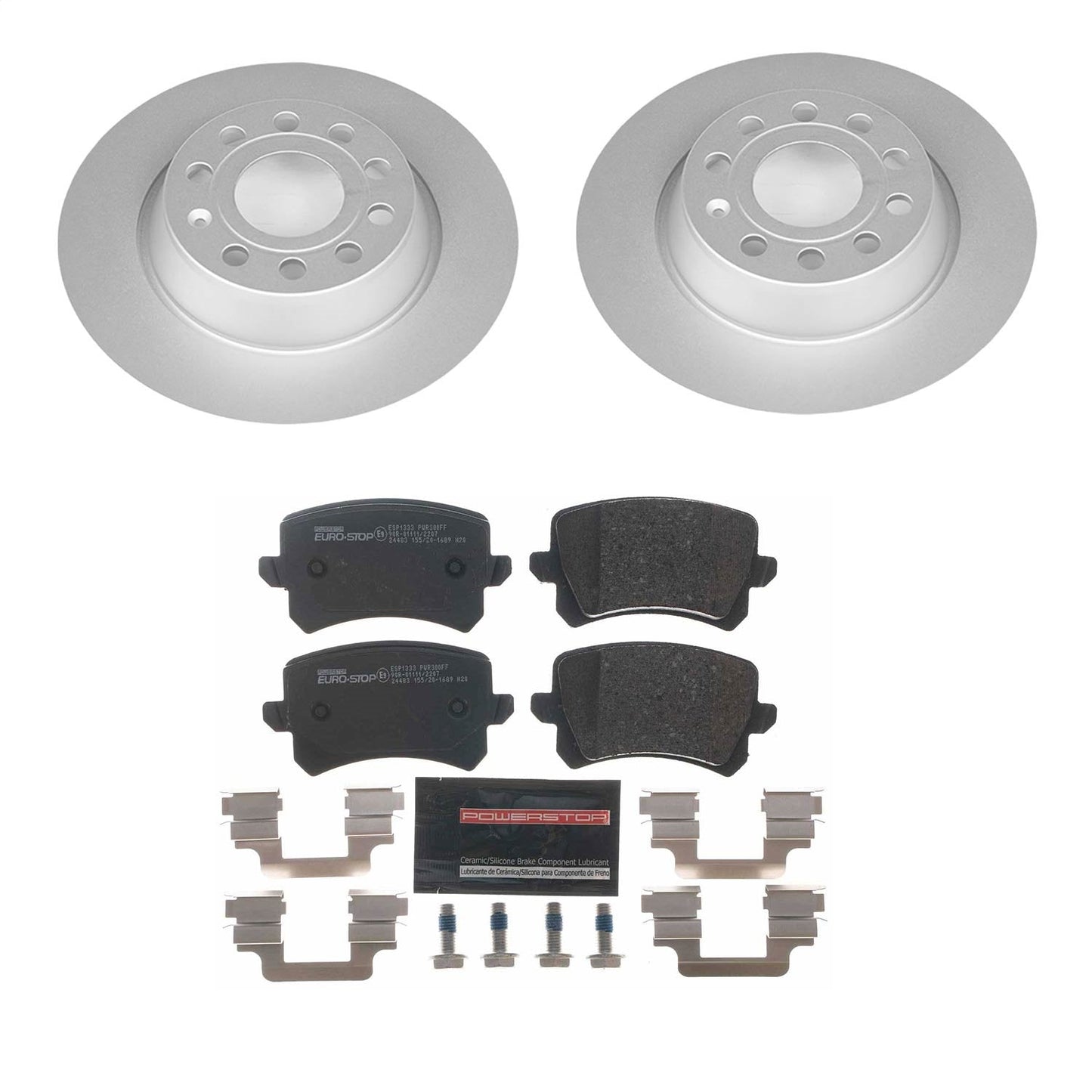PowerStop Rear Euro-Stop Brake Kit | Audi Q3 (15) (ESK7324)