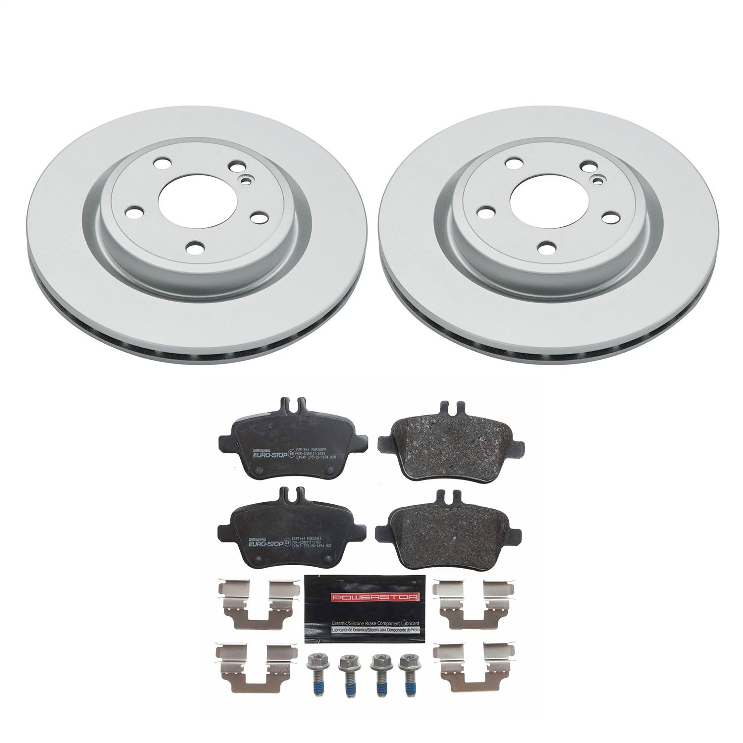 PowerStop Rear Euro-Stop Brake Kit | Mercedes-Benz CLA250 (14-19) (ESK7378)