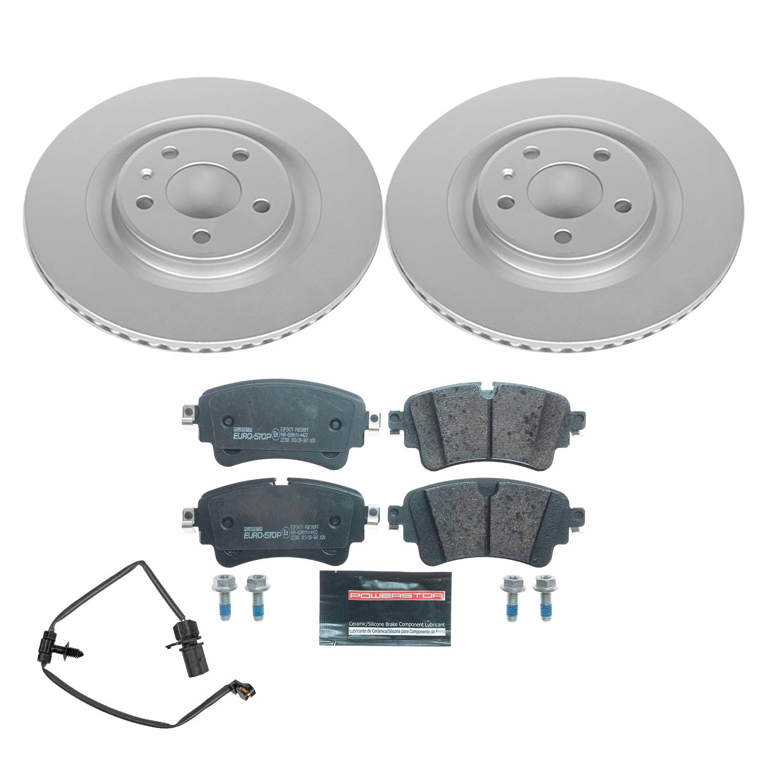 PowerStop Rear Euro-Stop Brake Kit | Audi A4 (17-19) (ESK7431)