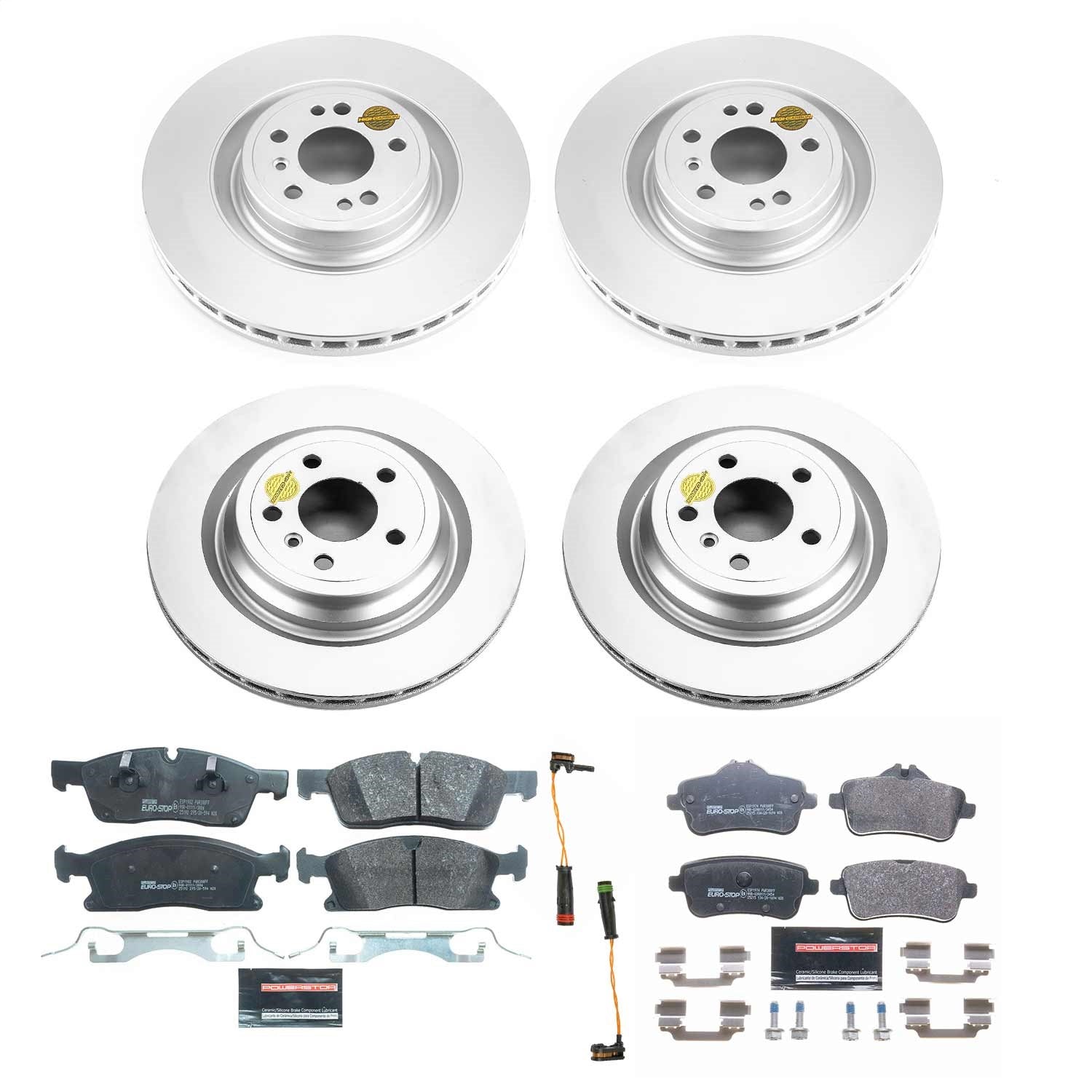 PowerStop Front & Rear Euro-Stop Brake Kit | Mercedes-Benz GLE300d (16-17) (ESK7437)