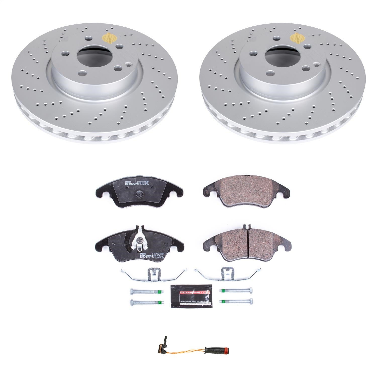 PowerStop Front Euro-Stop Brake Kit | Mercedes-Benz C300 (14) (ESK7496)