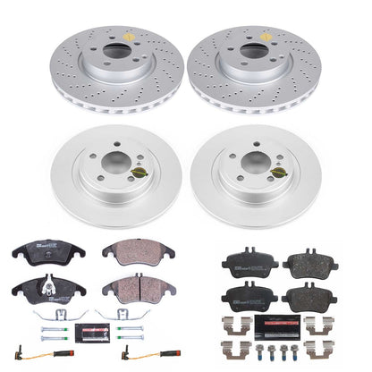 PowerStop Front & Rear Euro-Stop Brake Kit | Mercedes-Benz SLC300 (17) (ESK7497)