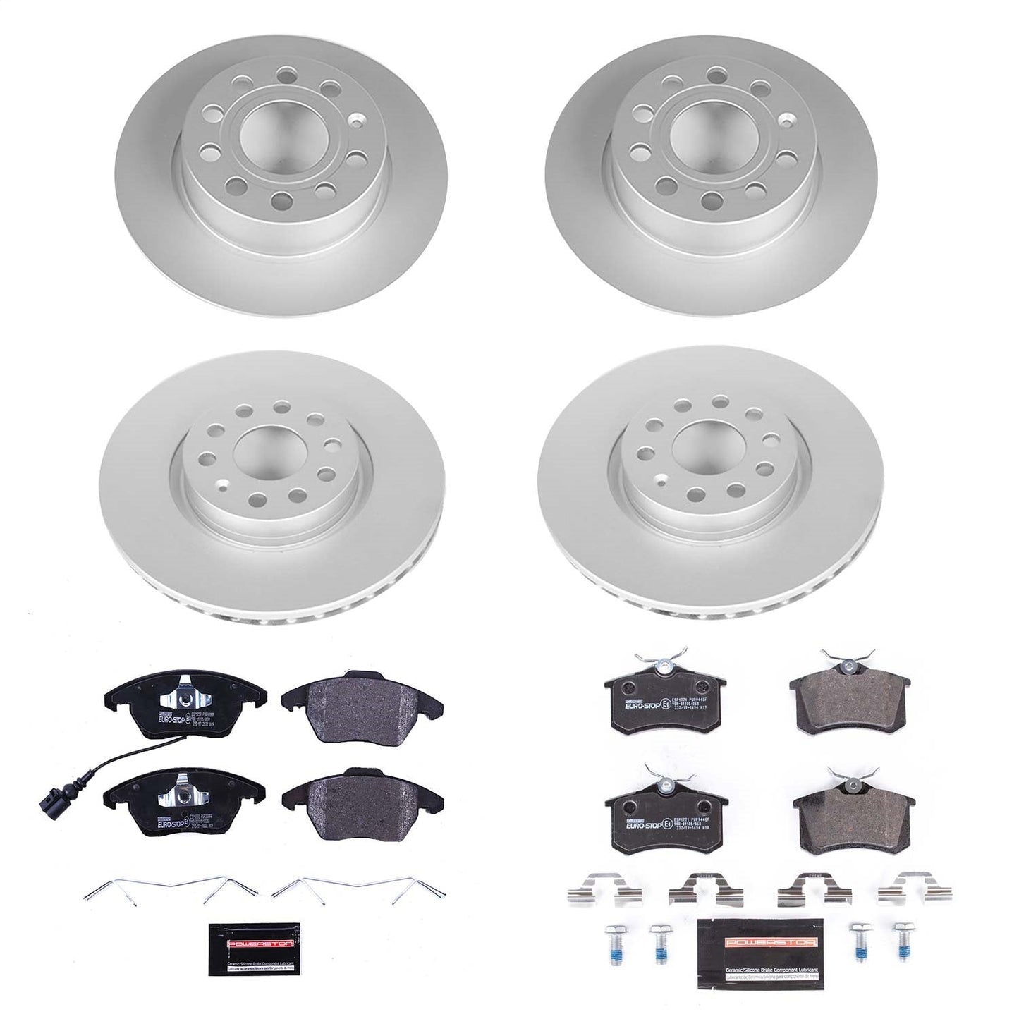 PowerStop Front & Rear Euro-Stop Brake Kit | Volkswagen Jetta (13-18) (ESK7530)