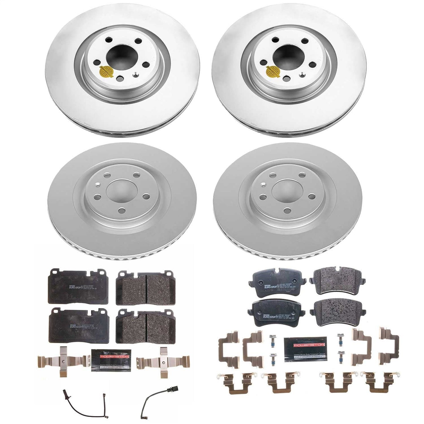 PowerStop Front & Rear Euro-Stop Brake Kit | Audi A6 (17-18) (ESK7532)