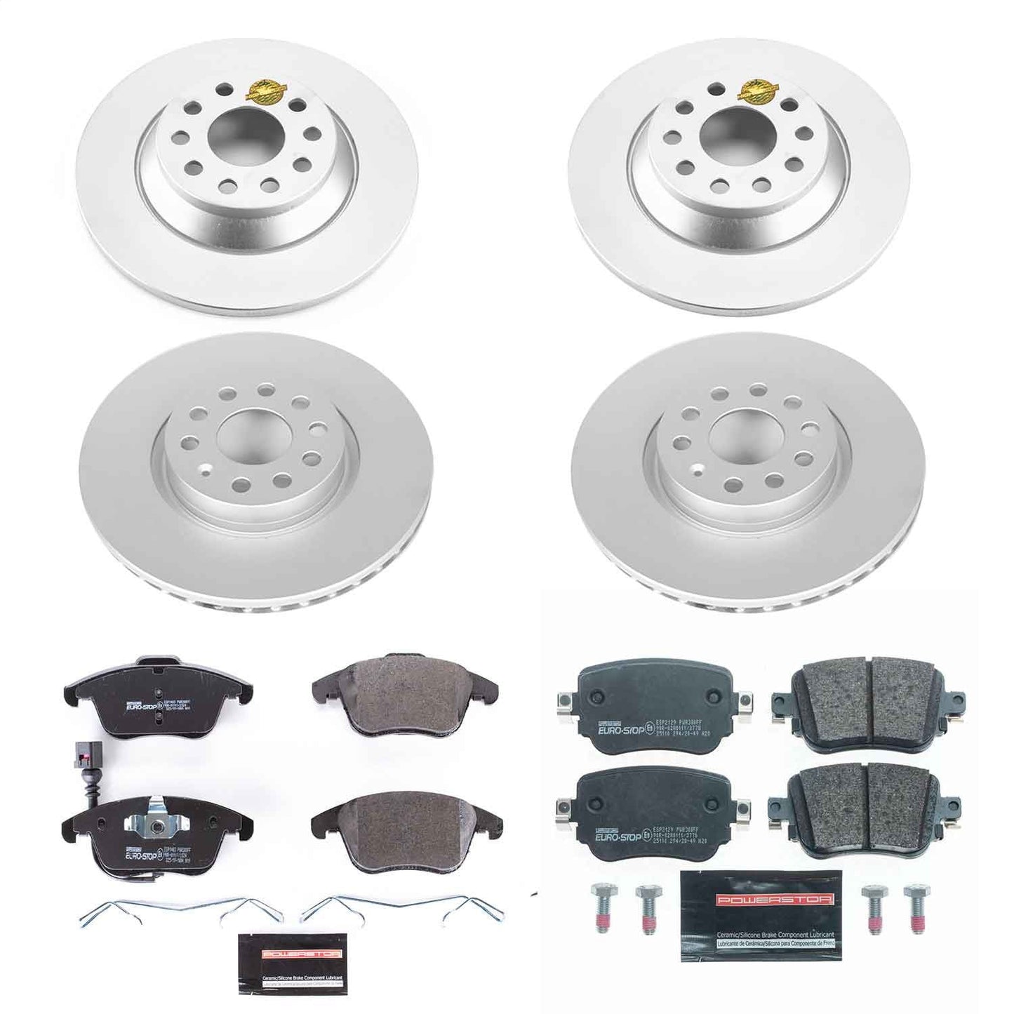 PowerStop Front & Rear Euro-Stop Brake Kit | Audi Q3 (16-18) (ESK7537)