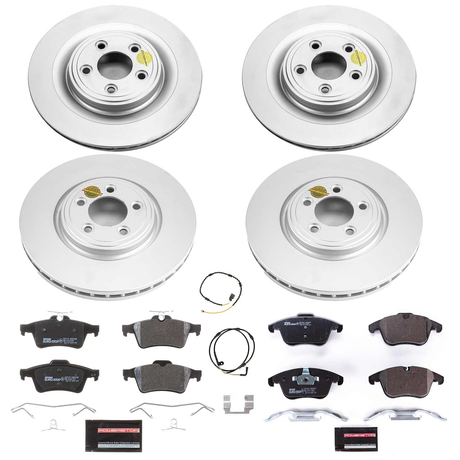 PowerStop Front & Rear Euro-Stop Brake Kit | Jaguar XF (13-15) (ESK7592)