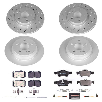 PowerStop Front & Rear Euro-Stop Brake Kit | Mercedes-Benz E250 (14-16) (ESK7612)