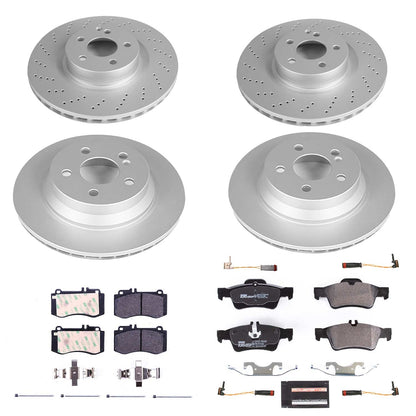 PowerStop Front & Rear Euro-Stop Brake Kit | Mercedes-Benz E350 (10-16) (ESK7615)