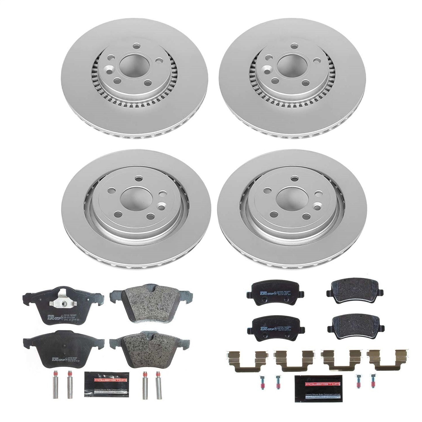 PowerStop Front & Rear Euro-Stop Brake Kit | Volvo S60 (15-18) (ESK7637)