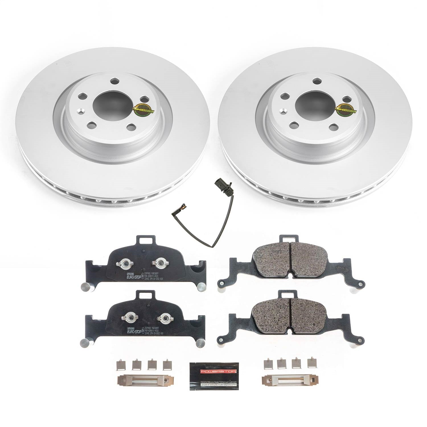 PowerStop Front Euro-Stop Brake Kit | Audi A4 (17-19) (ESK7648)