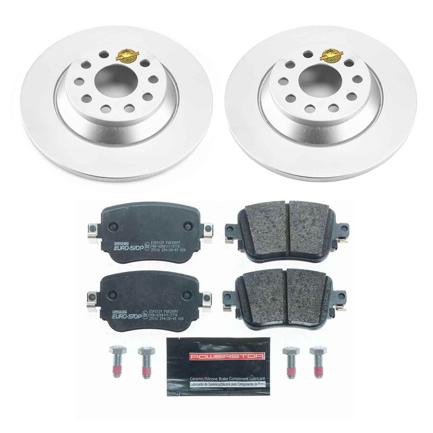 PowerStop Rear Euro-Stop Brake Kit | Audi Q3 (16-18) (ESK7707)