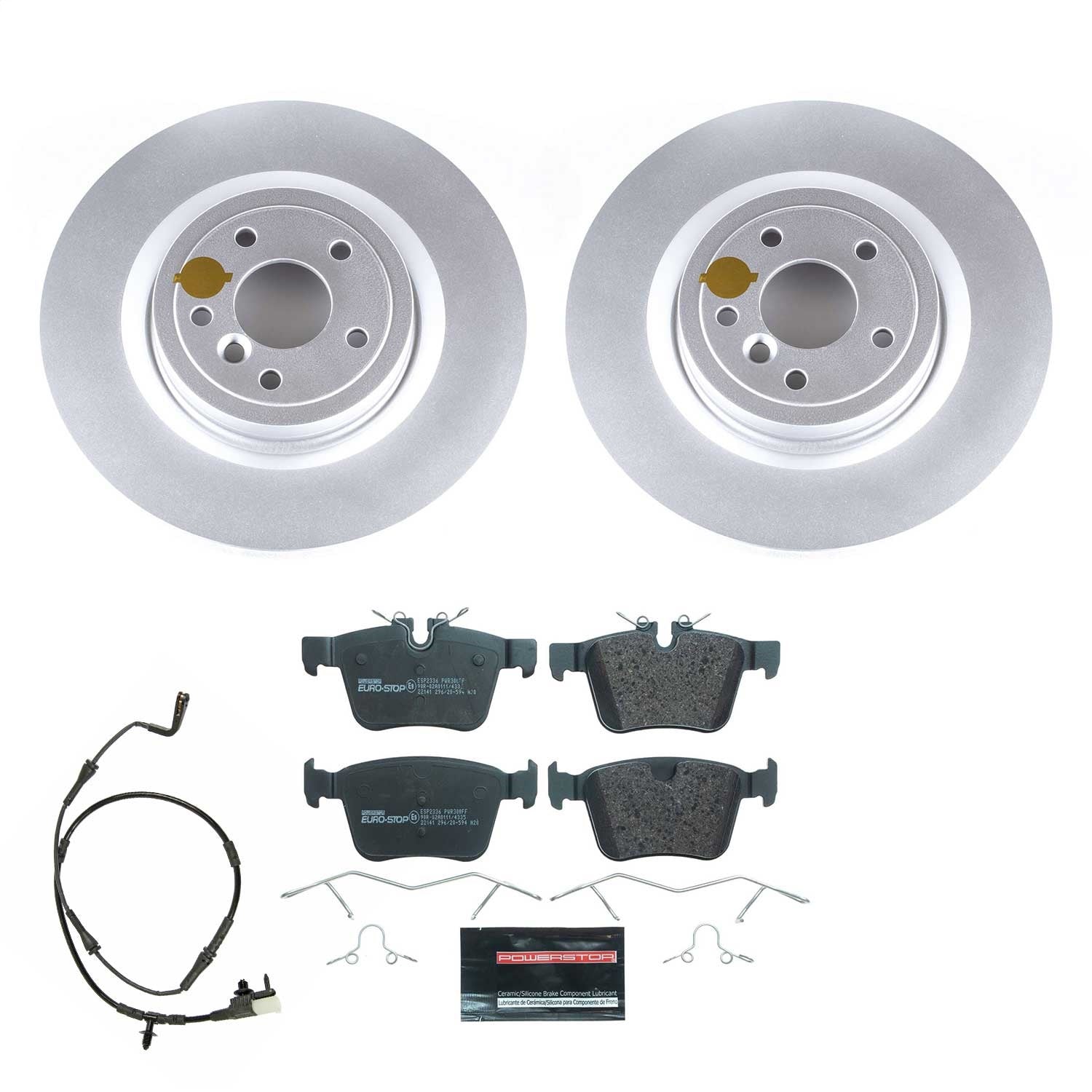 PowerStop Rear Euro-Stop Brake Kit | Jaguar XE (17-20) (ESK7733)