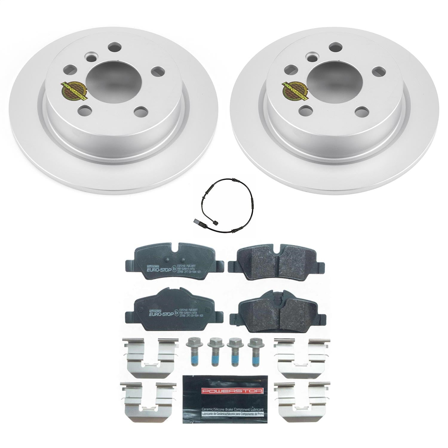 PowerStop Rear Euro-Stop Brake Kit | Mini Cooper (14-19) (ESK7750)