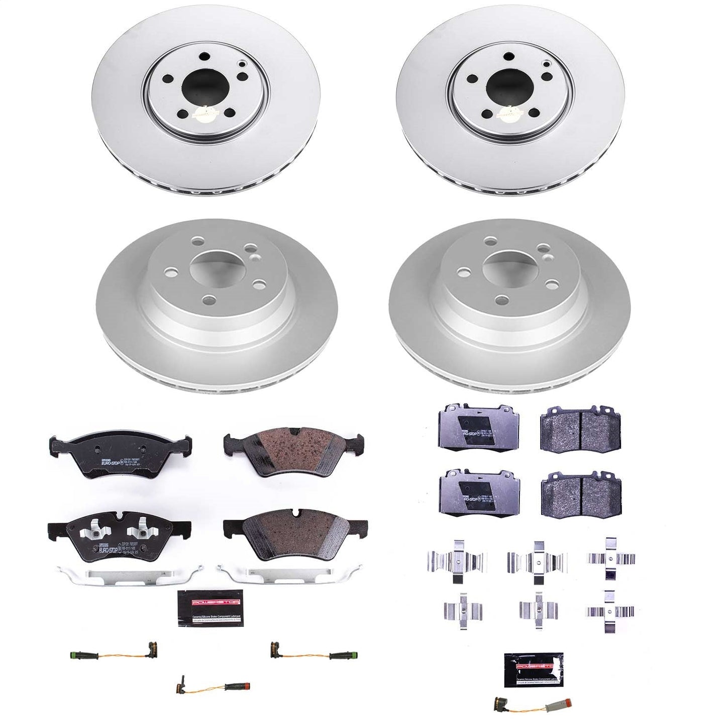 PowerStop Front & Rear Euro-Stop Brake Kit | Mercedes-Benz E550 (07-09) (ESK7761)