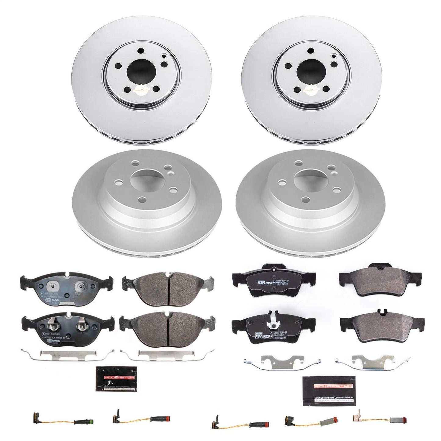 PowerStop Front & Rear Euro-Stop Brake Kit | Mercedes-Benz E500 (04-05) (ESK7763)