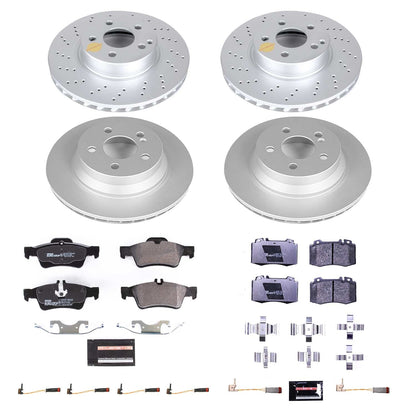 PowerStop Front & Rear Euro-Stop Brake Kit | Mercedes-Benz E500 (04-06) (ESK7764)