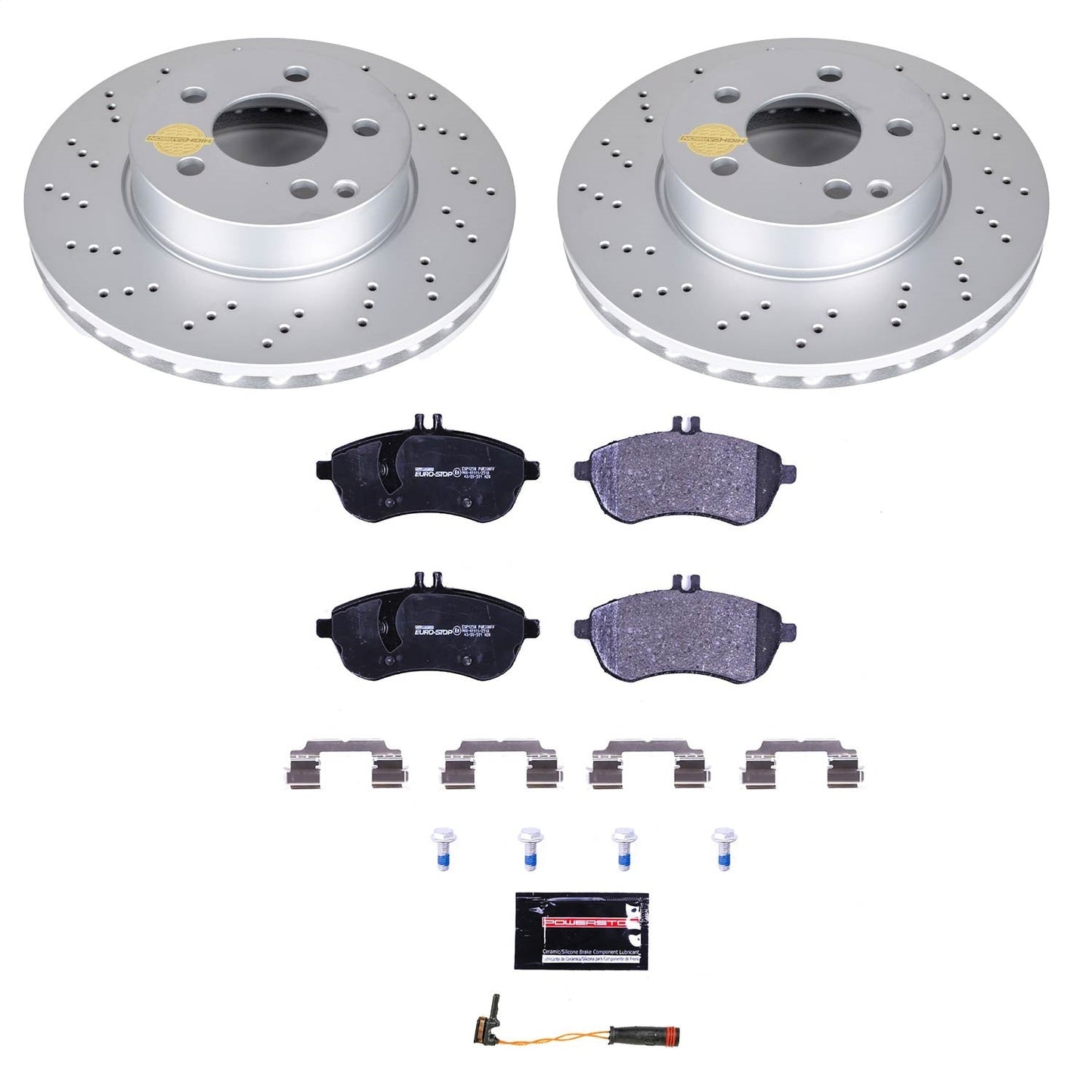 PowerStop Front Euro-Stop Brake Kit | Mercedes-Benz C250 (15) (ESK7766)