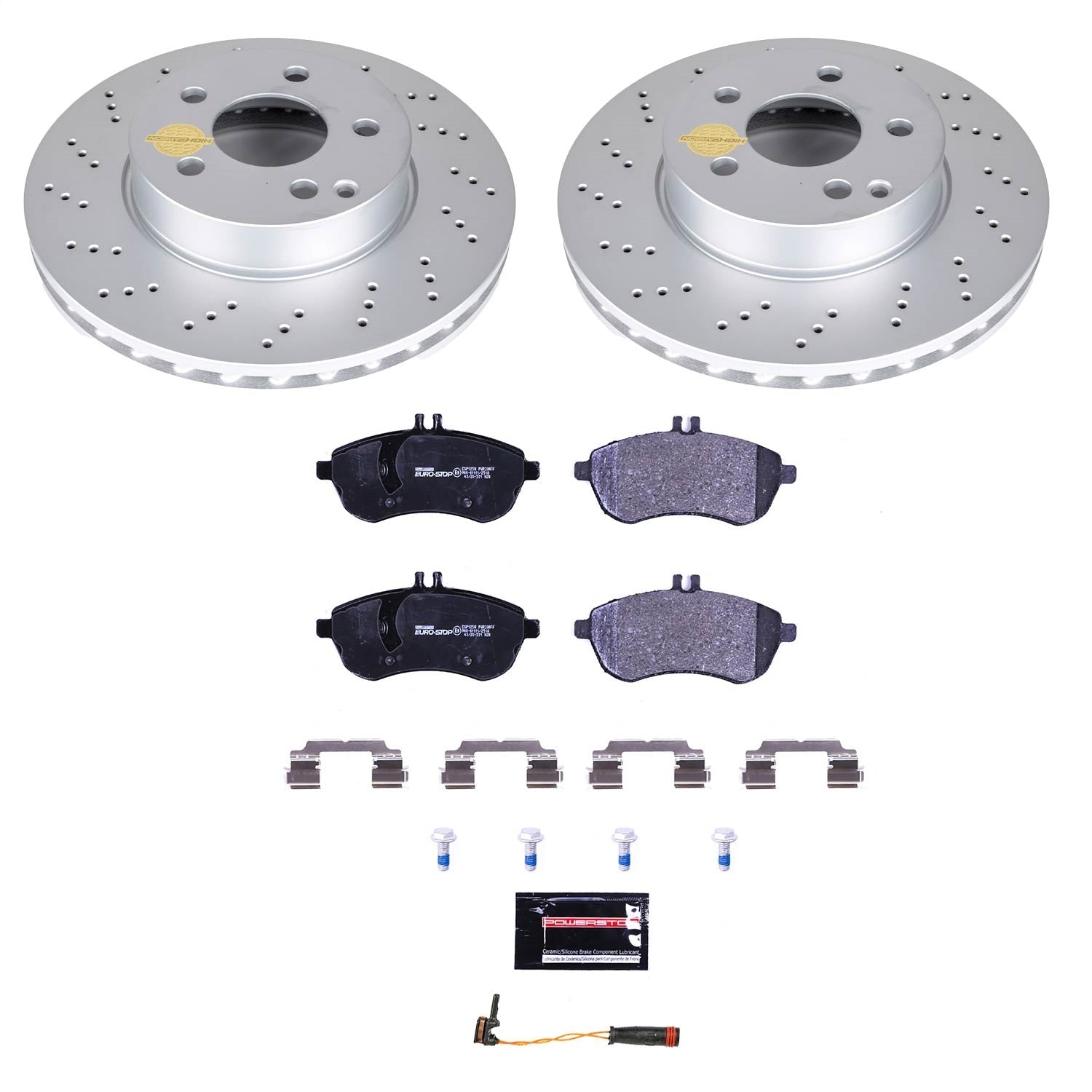 PowerStop Front Euro-Stop Brake Kit | Mercedes-Benz C250 (15) (ESK7766)