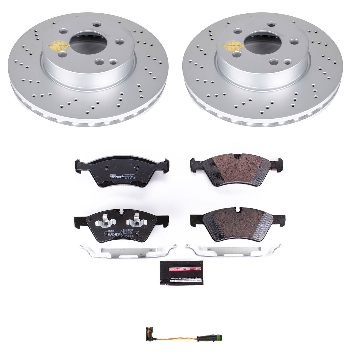 PowerStop Euro-Stop Front Brake Kit | Mercedes-Benz E550 (07-09) (ESK7767)