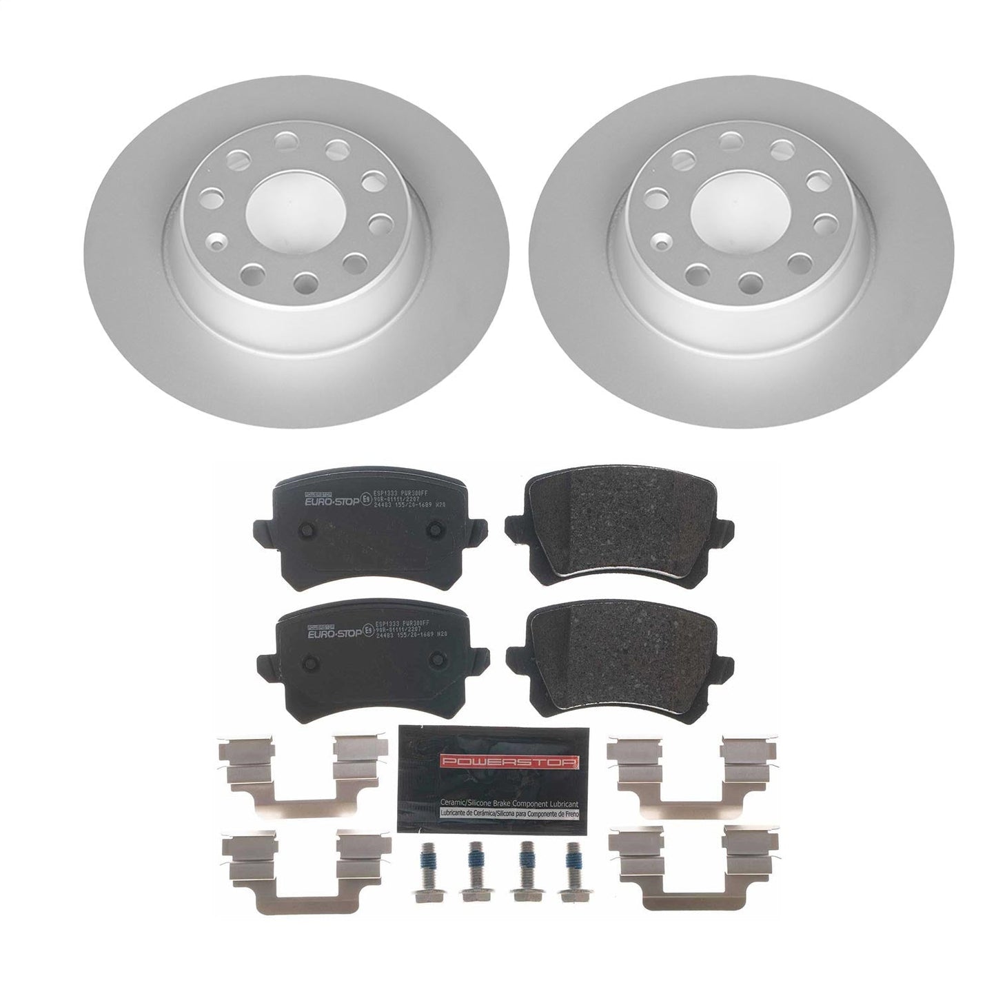 PowerStop Rear Euro-Stop Brake Kit | Volkswagen Passat 2009 (ESK7811)