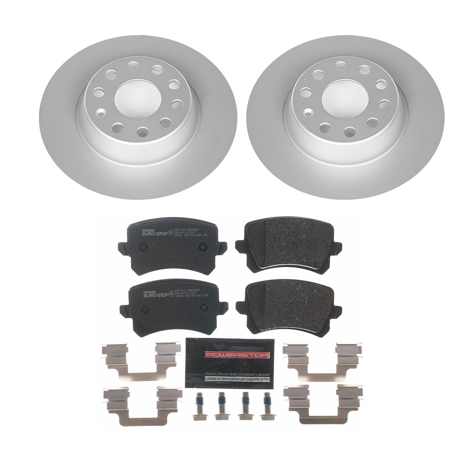 PowerStop Rear Euro-Stop Brake Kit | Volkswagen Passat 2009 (ESK7811)