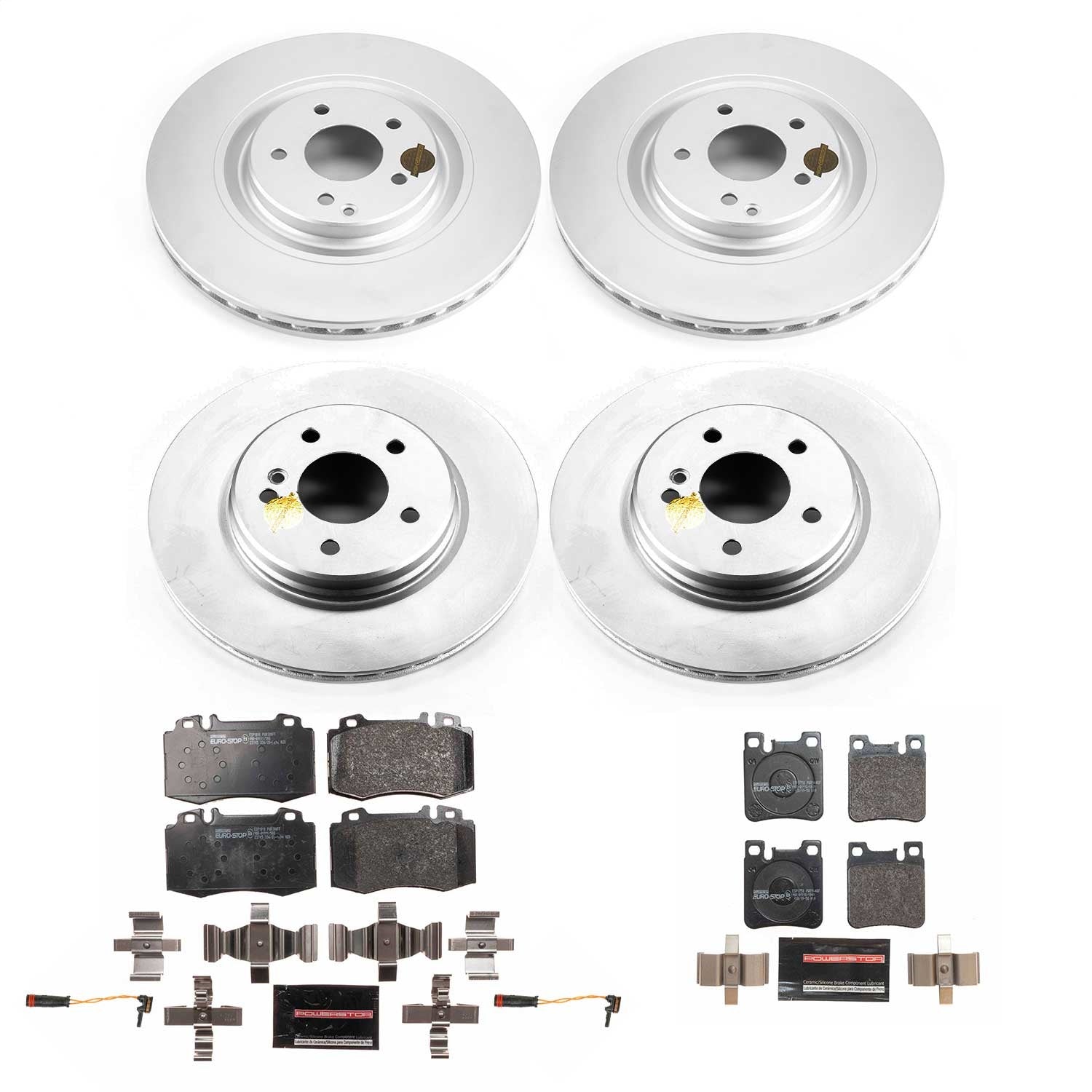 PowerStop Front & Rear Euro-Stop Brake Kit | Mercedes-Benz CLK500 (03-06) (ESK7828)