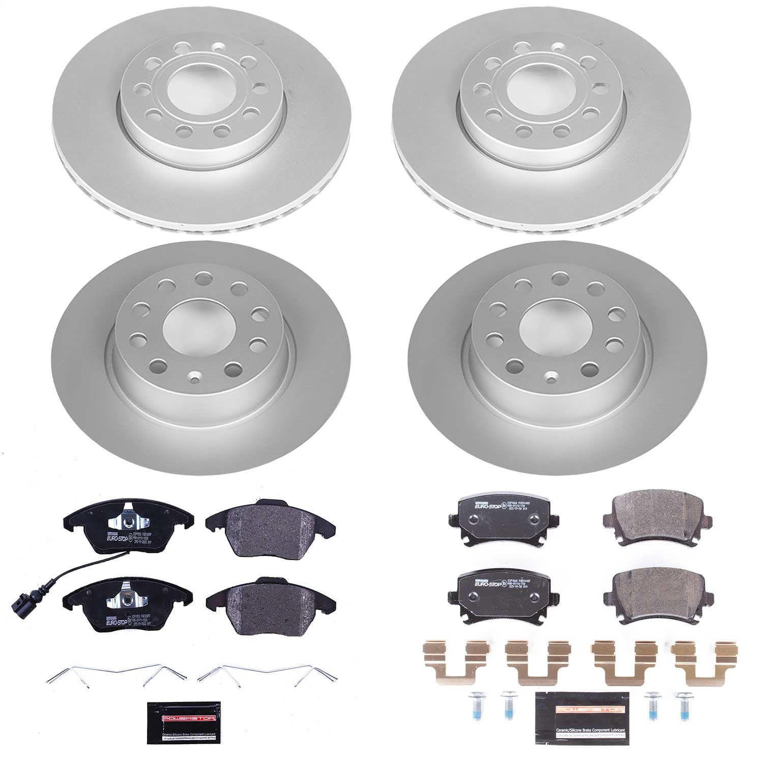 PowerStop Front & Rear Euro-Stop Brake Kit | Volkswagen Golf (10) (ESK7837)