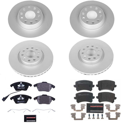 PowerStop Front & Rear Euro-Stop Brake Kit | Volkswagen Passat (09) (ESK7838)
