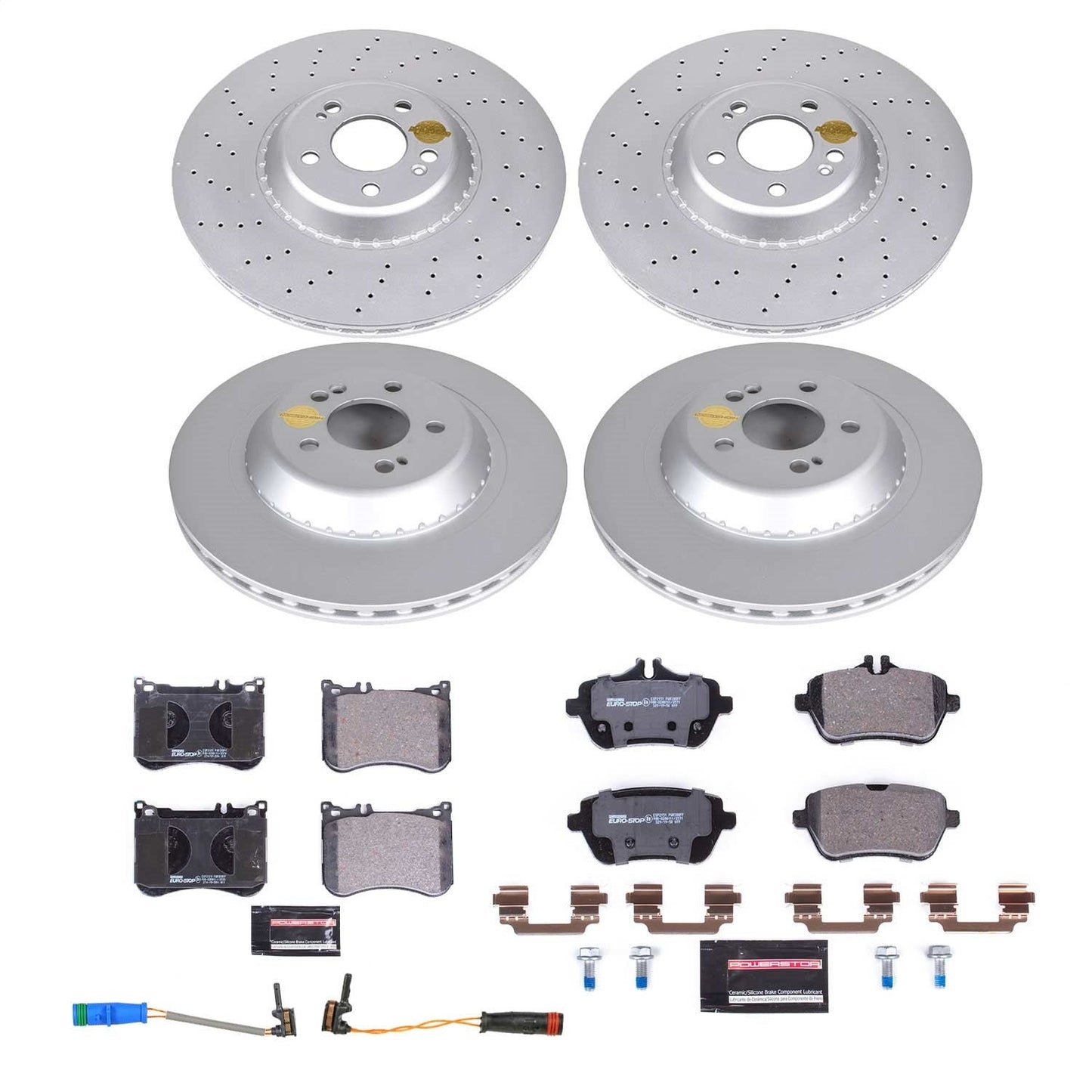 PowerStop Front & Rear Eurostop Brake Kit | Mercedes-Benz Maybach S550 (17) (ESK7853)