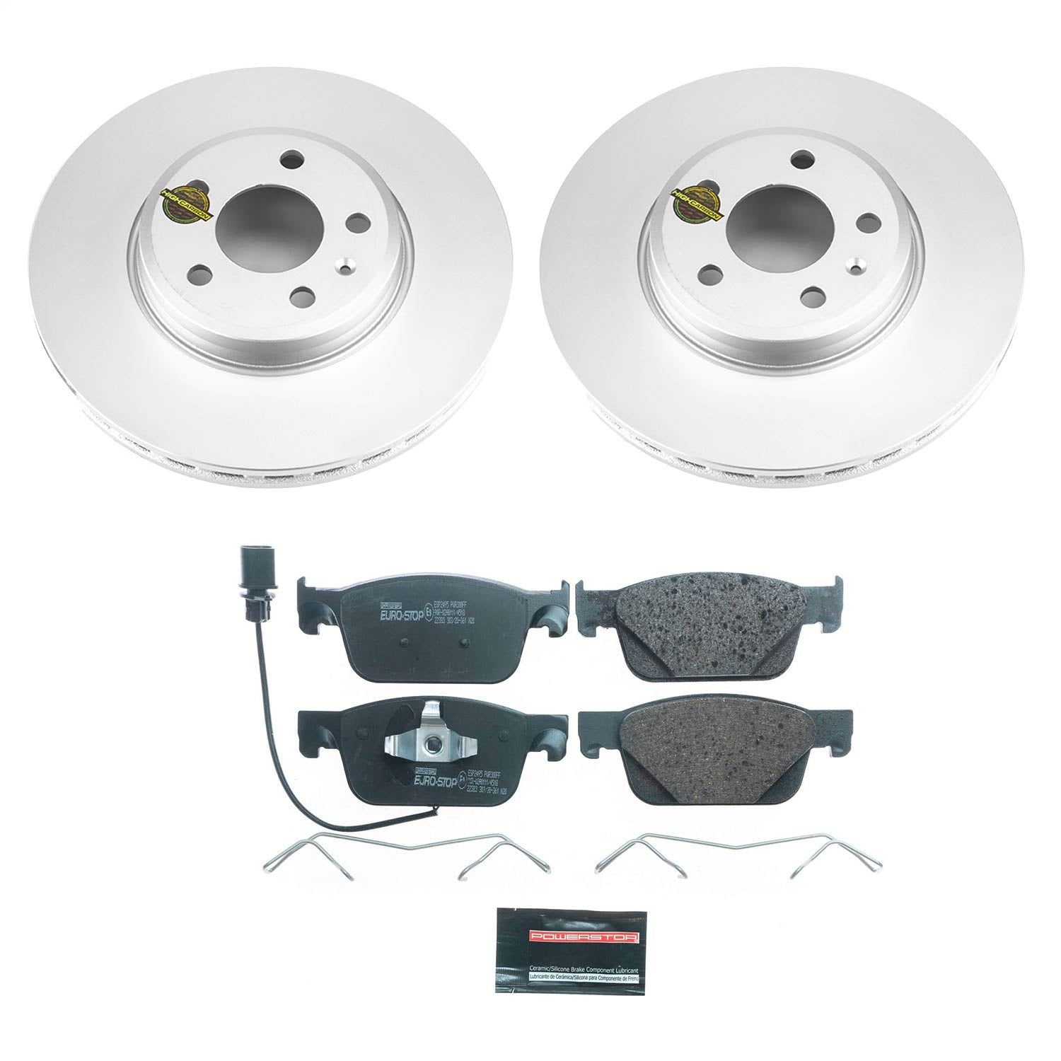 PowerStop Front Euro-Stop Brake Kit | Audi A4 (17-19) (ESK7860)
