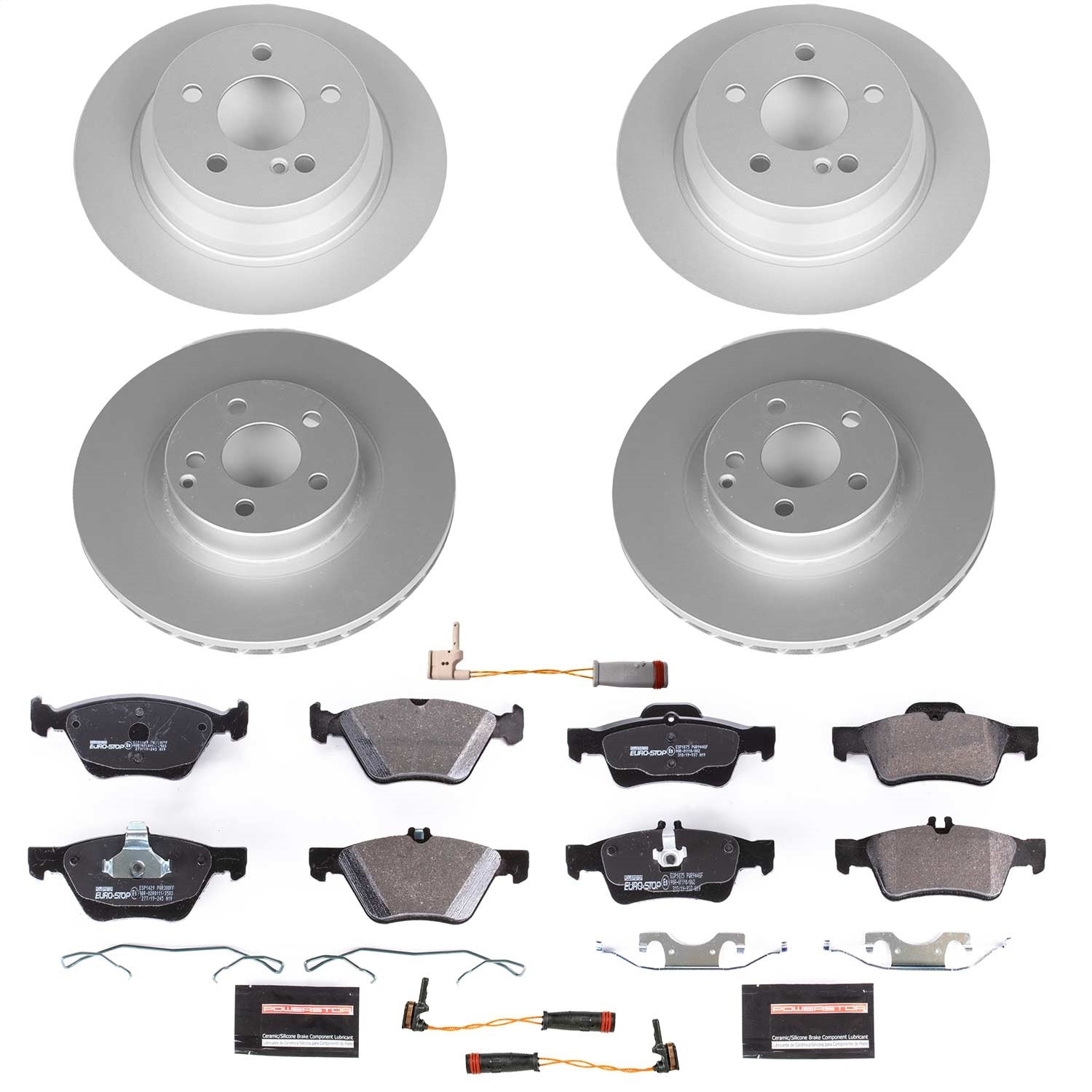 PowerStop Front & Rear Euro-Stop Brake Kit | Mercedes-Benz E320 (04) (ESK7862)