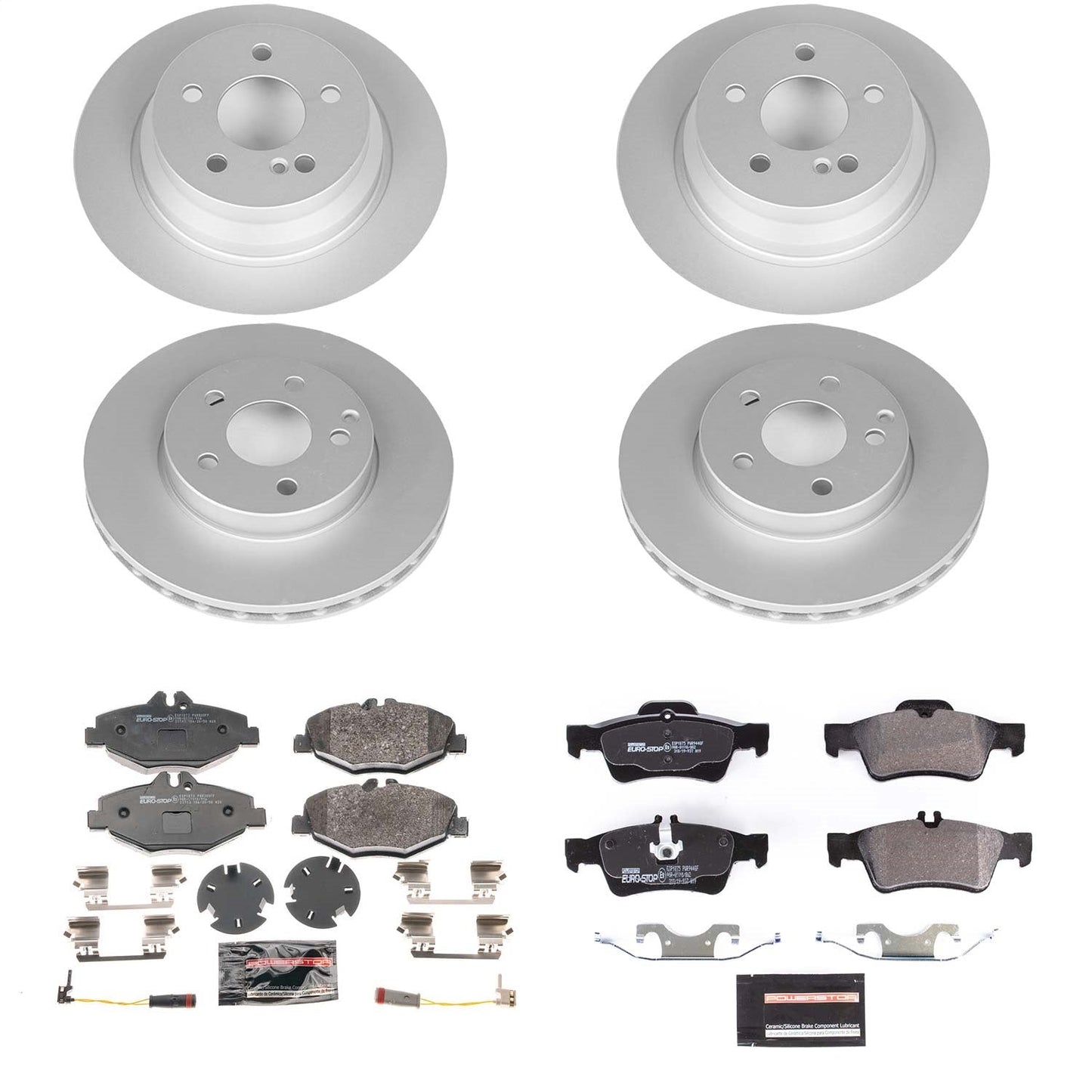 PowerStop Front & Rear Euro-Stop Brake Kit | Mercedes-Benz E320 (04) (ESK7863)
