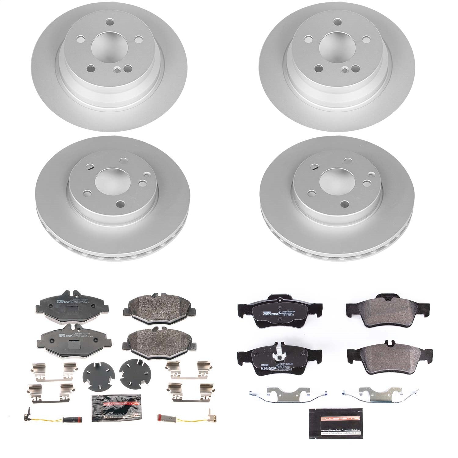 PowerStop Front & Rear Euro-Stop Brake Kit | Mercedes-Benz E320 (04) (ESK7863)