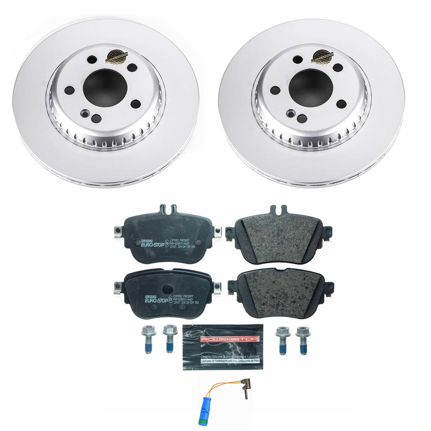 PowerStop Rear Euro-Stop Brake Kit | Mercedes-Benz E300 (17-19) (ESK7968)