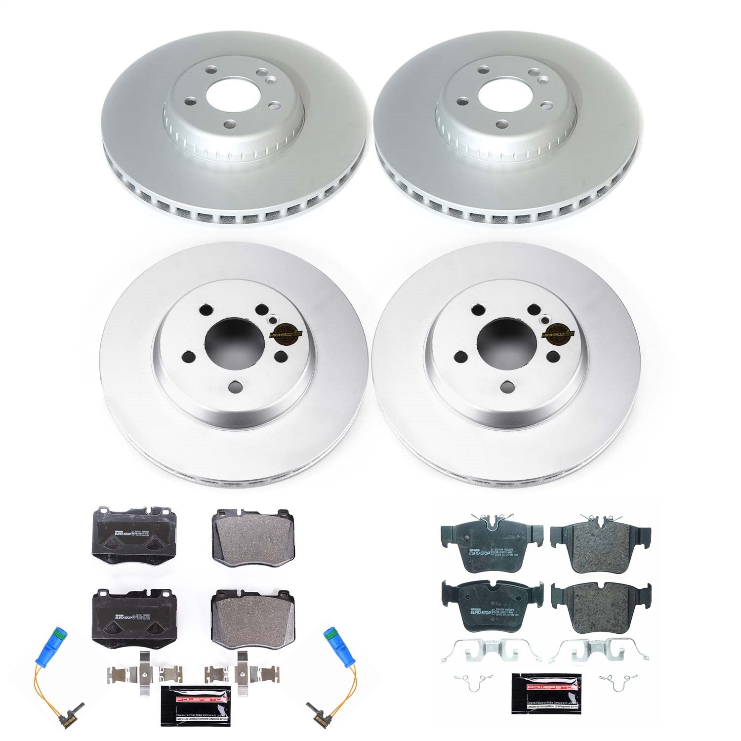 PowerStop Eurostop Front & Rear Brake Kit | Mercedes-Benz GLC300 (16-18) (ESK7970)