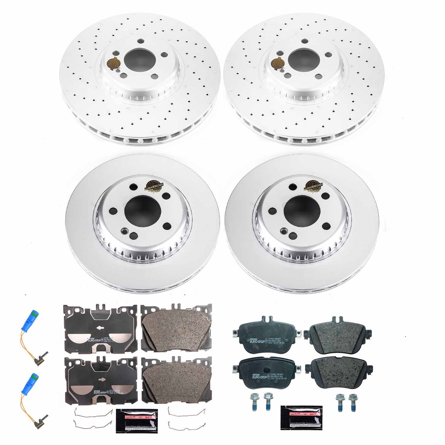 PowerStop Front & Rear Eurostop Brake Kit | Mercedes-Benz E350 (20-21) (ESK7987)
