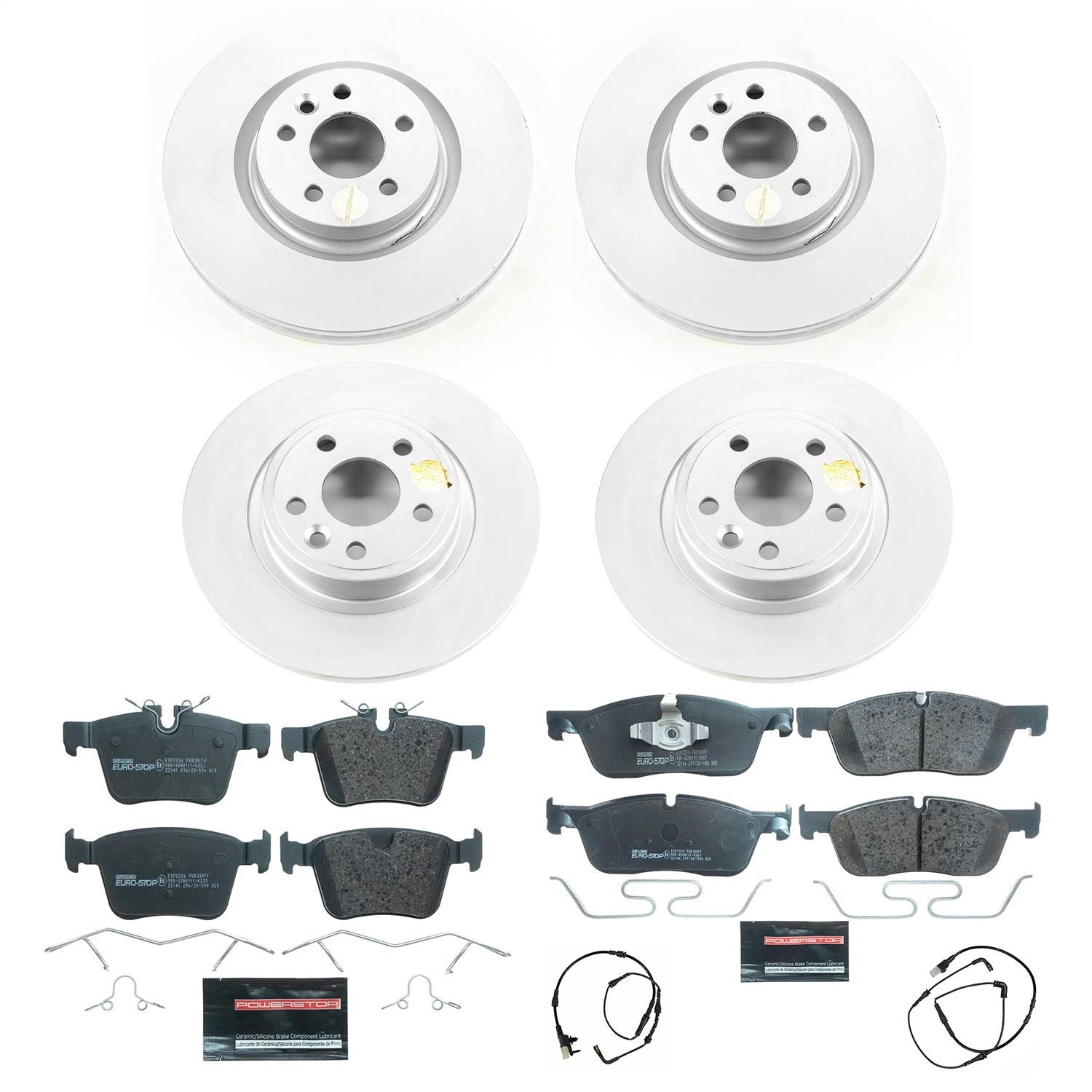 PowerStop Front & Rear Euro-Stop Brake Kit | Land Rover Discovery Sport (15-17) (ESK7993)