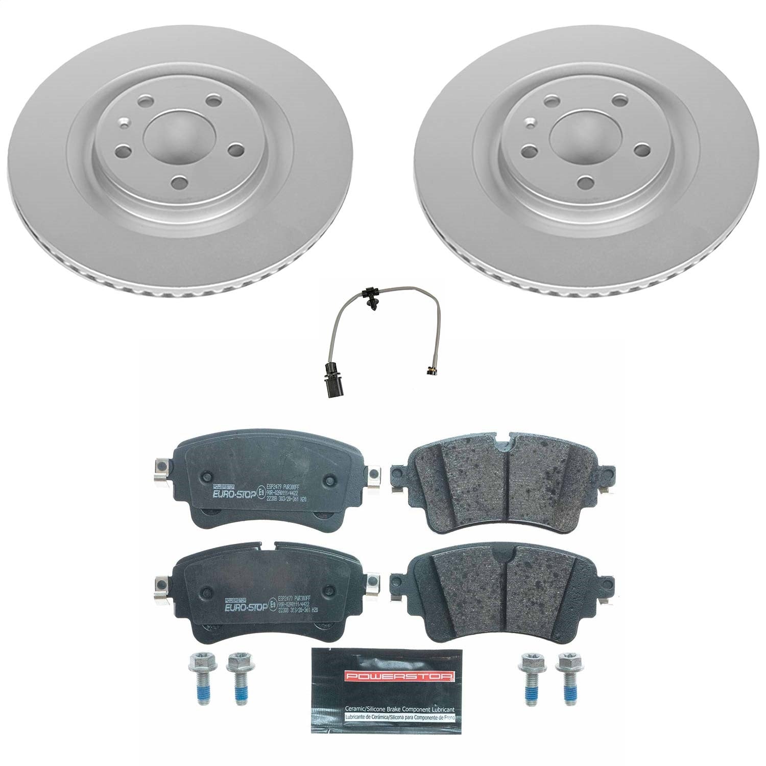 PowerStop Euro-Stop Rear Brake Kit | Audi A6 Quattro (19-20) (ESK8043)