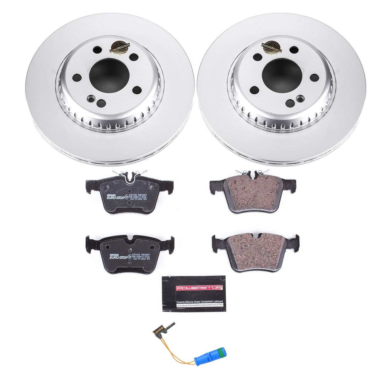 PowerStop Rear Euro-Stop Brake Kit | Mercedes-Benz C350e (18) (ESK8047)