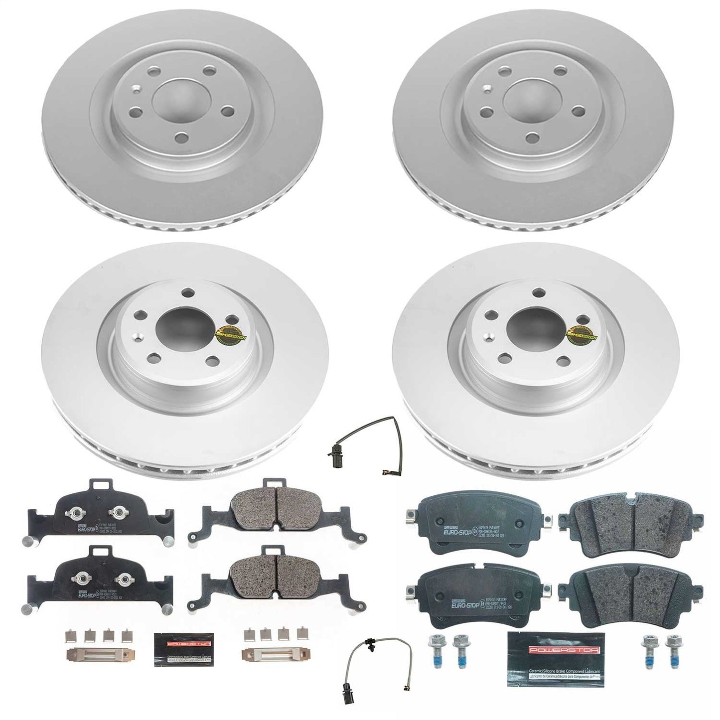 PowerStop Front & Rear Euro-Stop Brake Kit | Audi A6 Quattro (19-20) (ESK8053)