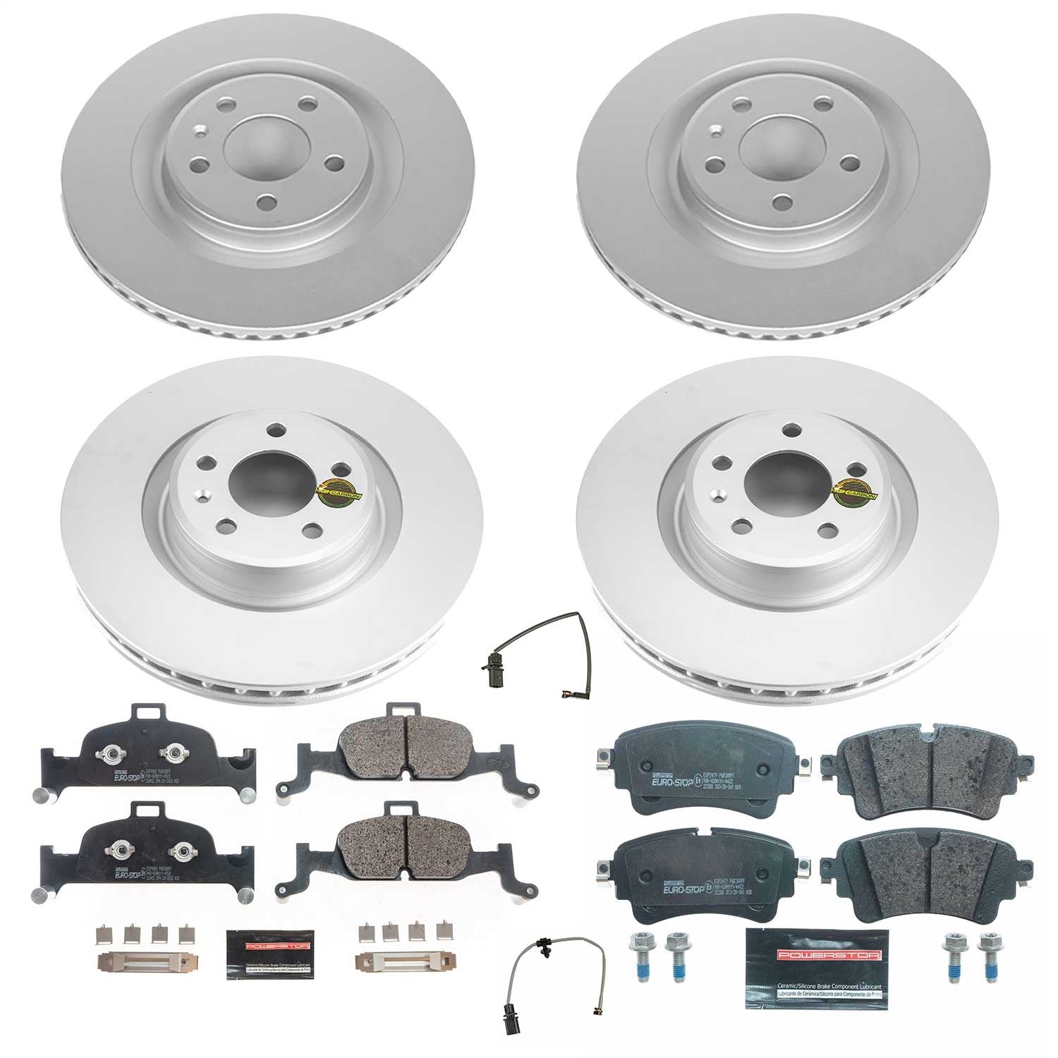 PowerStop Front & Rear Euro-Stop Brake Kit | Audi A6 Quattro (19-20) (ESK8053)