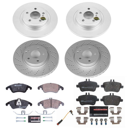 PowerStop Front & Rear Euro-Stop Brake Kit | Mercedes-Benz SLC300 (18-19) (ESK8056)