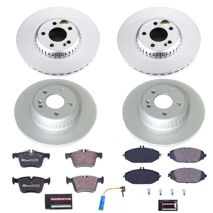PowerStop Front & Rear Euro-Stop Brake Kit | Mercedes-Benz C300 (17-18) (ESK8103)